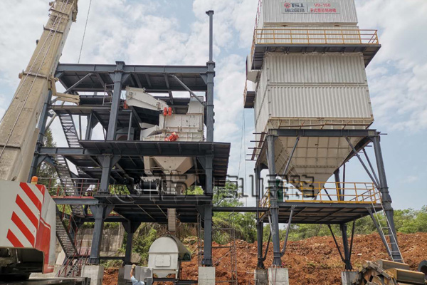 正在建设中的绿色制砂生产线